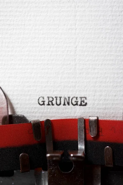 Ordet Grunge Skrivet Med Skrivmaskin — Stockfoto