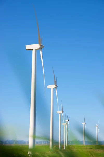 Turbinas Eólicas Para Producción Energía Eléctrica Provincia Zaragoza Aragón España — Foto de Stock