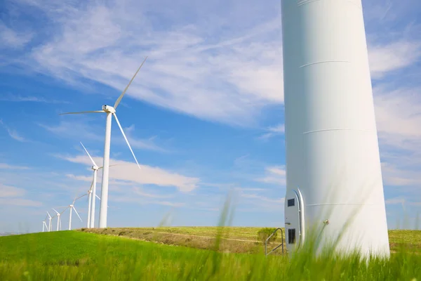 Turbinas Eólicas Para Producción Energía Eléctrica Provincia Zaragoza Aragón España — Foto de Stock