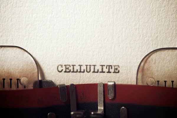 Palabra Celulitis Escrita Con Una Máquina Escribir —  Fotos de Stock