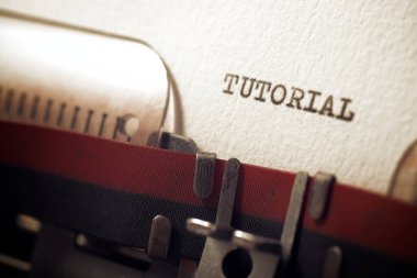 Daktiloyla yazılmış özel ders sözcüğü.