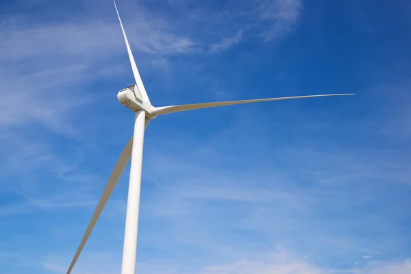 Turbina Eólica Para Produção Energia Elétrica Província Zaragoza Aragão Espanha — Fotografia de Stock