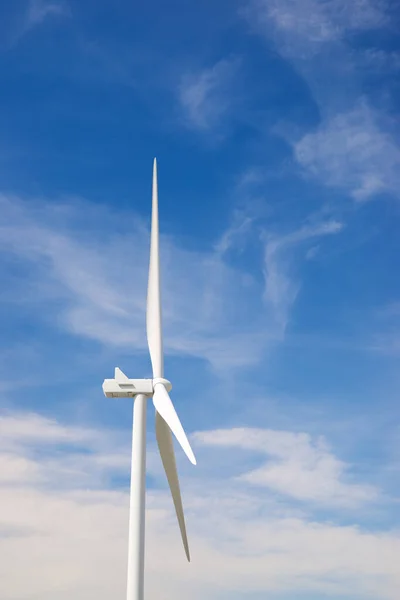 Turbina Eólica Para Produção Energia Elétrica Província Zaragoza Aragão Espanha — Fotografia de Stock