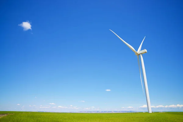 Ветряная Турбина Производства Электроэнергии Провинция Сарагоса Арагон Испании — стоковое фото