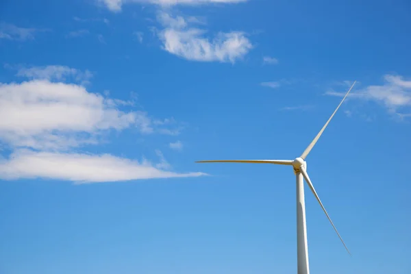 Turbina Eólica Para Produção Energia Elétrica Província Zaragoza Aragão Espanha — Fotografia de Stock