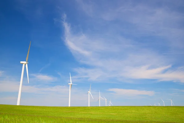 Eoliennes Pour Production Électricité Province Saragosse Aragon Espagne — Photo