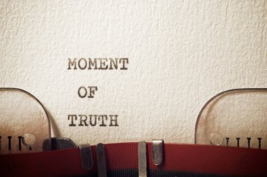 Daktilo ile yazılmış gerçek ifade anı.