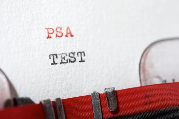 Psa Test Phrase Written Typewriter — Stock Photo, Image