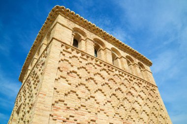 Mudejar binası, Casa de la Estanca olarak adlandırılır, tarım işlerinde kullanılır, Borja, Zaragoza Eyaleti, Aragon, İspanya.