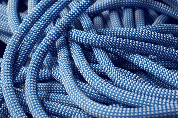 Blue Climbing Rope Close — Stock Photo, Image