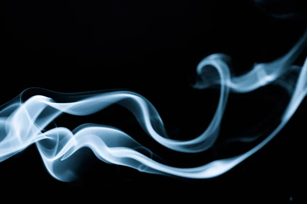 Abstraktion Mit Rauch Auf Schwarzem Hintergrund — Stockfoto