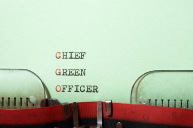 Şef Yeşil Subay daktiloyla yazılmış bir metin.