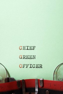 Şef Yeşil Subay daktiloyla yazılmış bir metin.