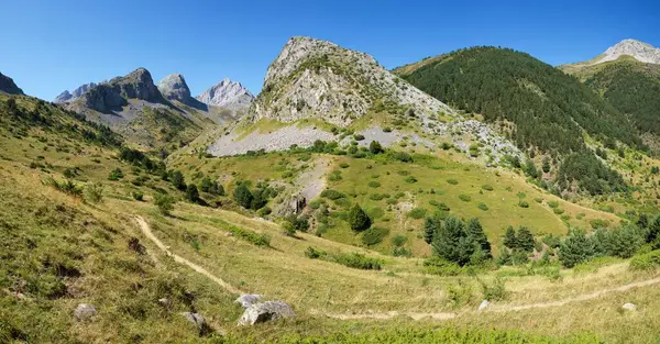 Cime Dei Pirenei Valle Dell Hecho Provincia Huesca Aragona Spagna — Foto Stock