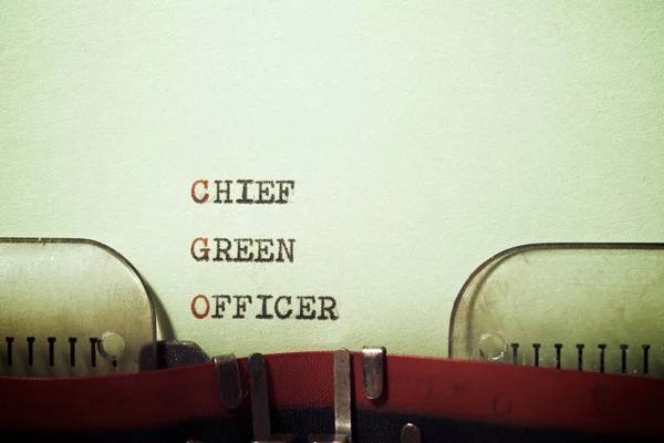 Şef Yeşil Subay daktiloyla yazılmış bir metin.