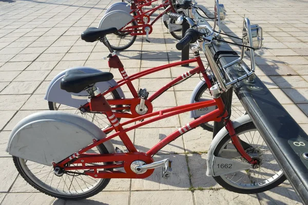 Прокат велосипедів — стокове фото