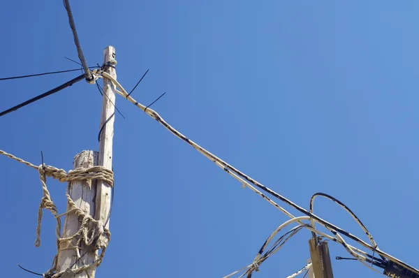 Pylons de madeira — Fotografia de Stock