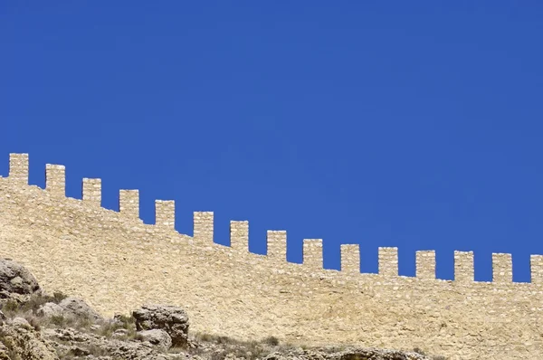 Muro di pietra medievale — Foto Stock