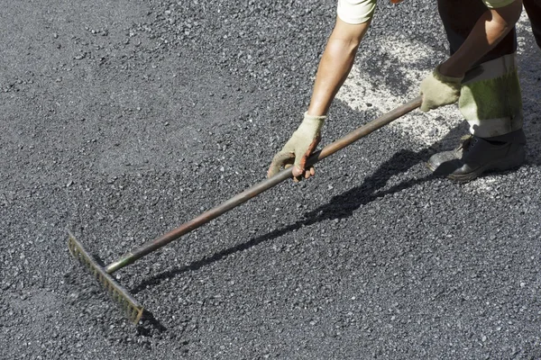 Lavori di asfalto — Foto Stock