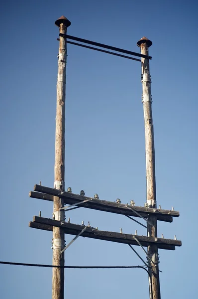 Houten pyloon weergave — Stockfoto