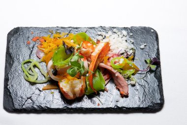 Tavuklu salata yakın çekim