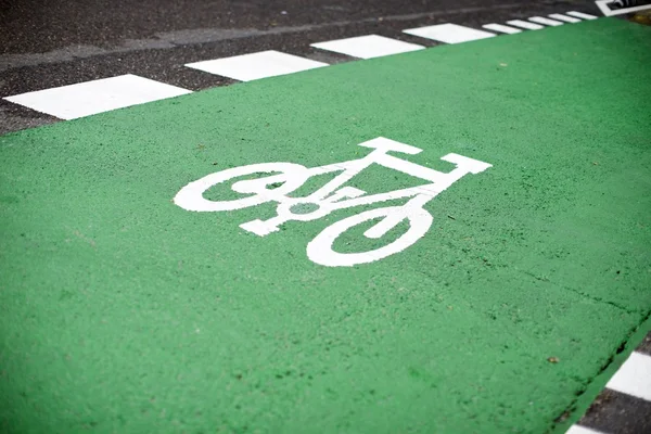 Kerékpárút jel megtekintése — Stock Fotó