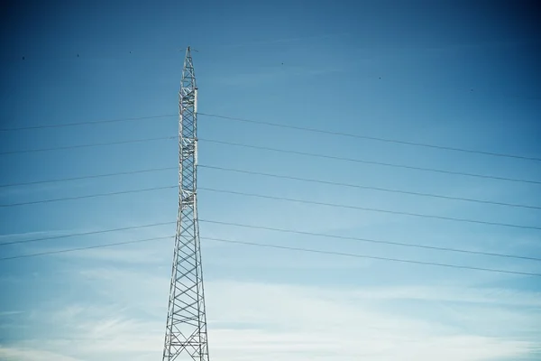 Vista de línea eléctrica — Foto de Stock