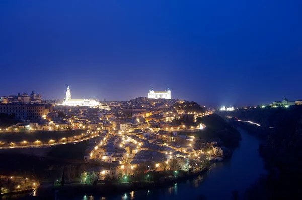 Toledo gece görünümü — Stok fotoğraf