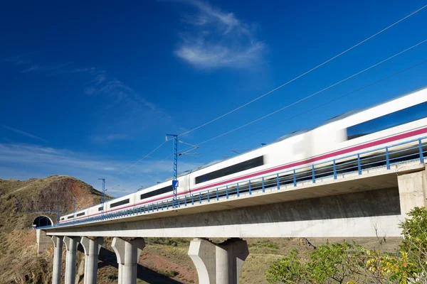Prędkość pociągu w Hiszpanii — Zdjęcie stockowe