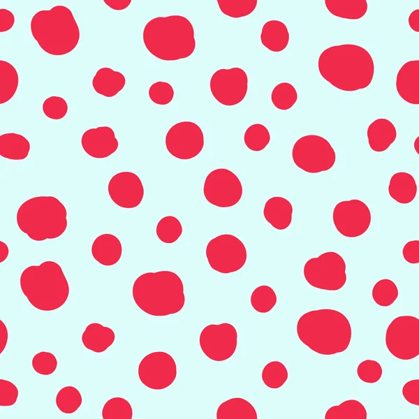 Vector seamless mönster med röda prickar — Stock vektor