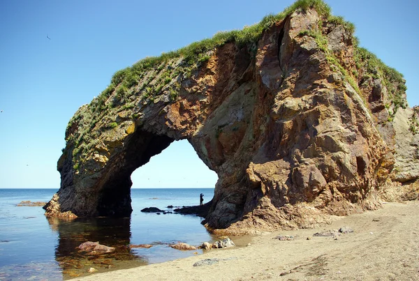 Baai Cape reus, eiland Sachalin — Stockfoto