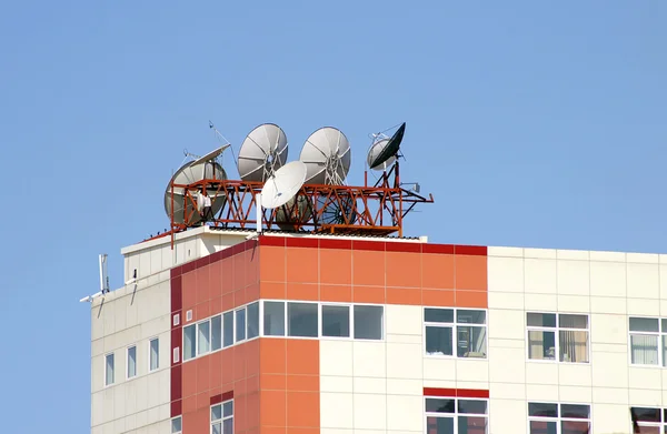 Lot Satellite dish — Stock Photo, Image