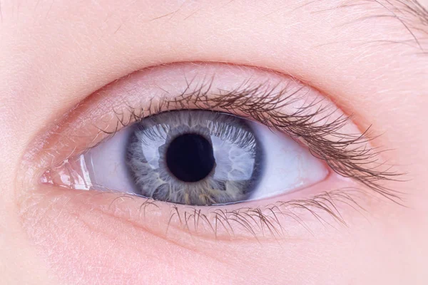 Das Auge Ist Offen Studiobeleuchtung Ein Mädchen Ein Teenager Nahaufnahme — Stockfoto