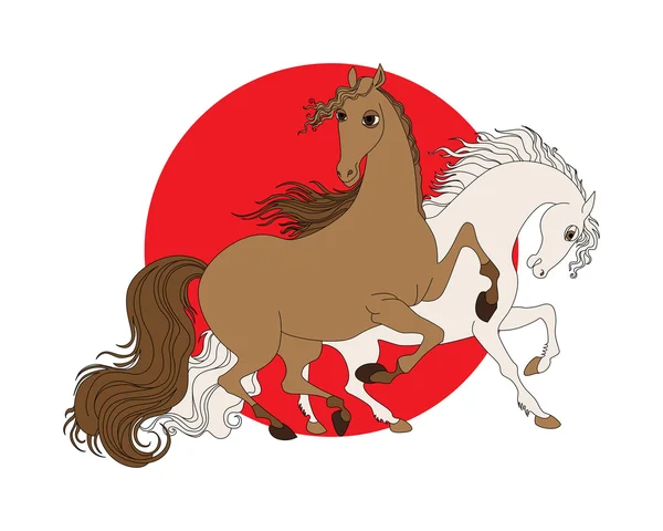 Národní den koně v Japonsku — Stockový vektor
