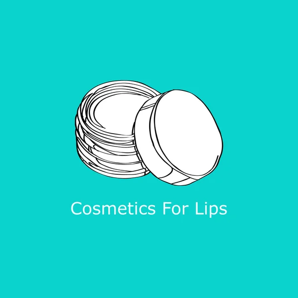 Cosmetica voor lippen — Stockvector