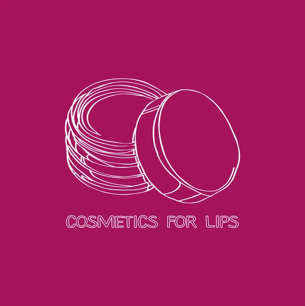 Cosmetica voor lippen — Stockvector