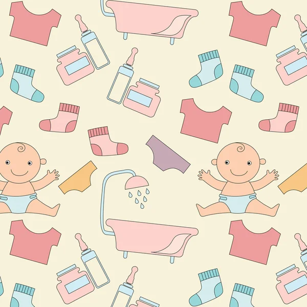 Modèle avec bébé — Image vectorielle