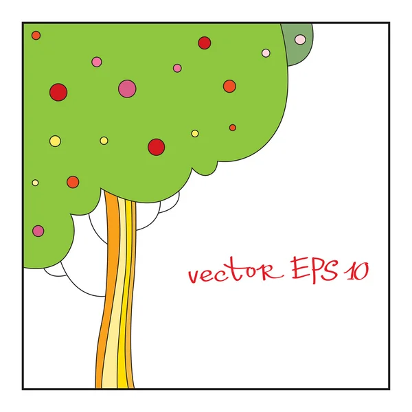 Illustration vectorielle d'un arbre — Image vectorielle