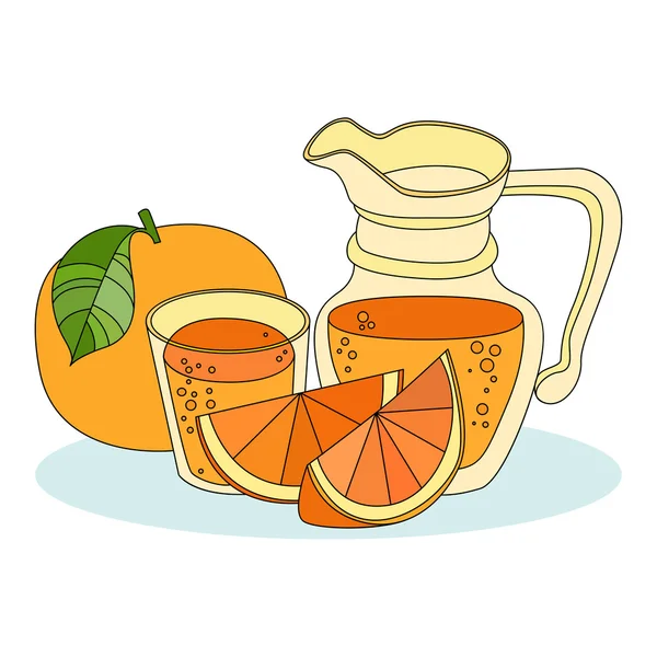 Fresh orange juice — Stock Vector
