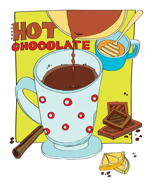 Tasse de chocolat chaud — Image vectorielle