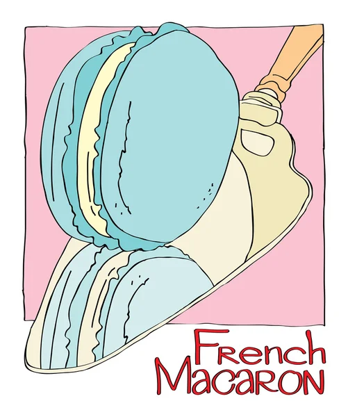 Franse macaron — Stockvector