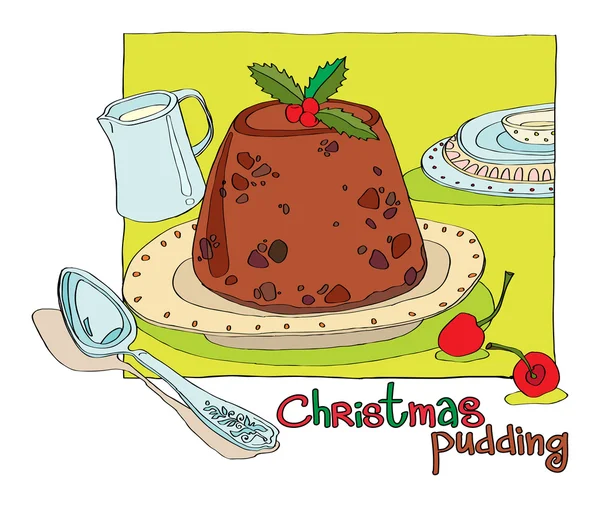 Christmas pudding — Stock vektor