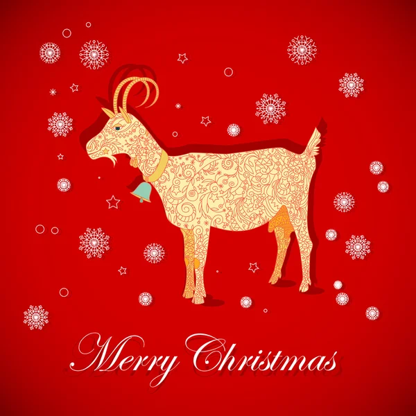 Christmas goat — Stock vektor