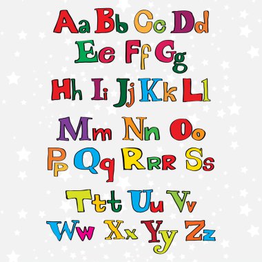 Noel karikatür alfabesi