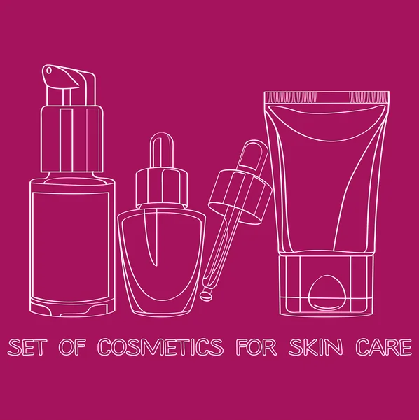 Anti-veroudert producten voor skin care — Stockvector