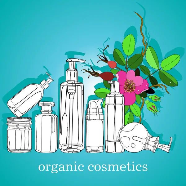 Cosmétiques biologiques — Image vectorielle