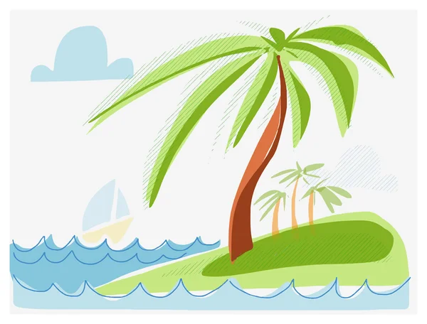 Vacation on the islands — Stock Vector