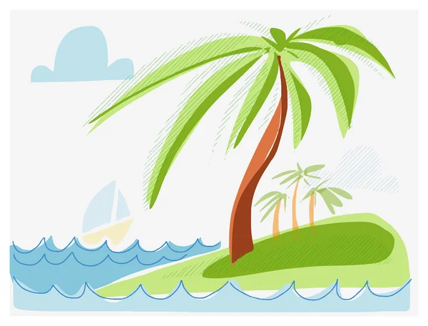 Vacaciones en las islas — Vector de stock