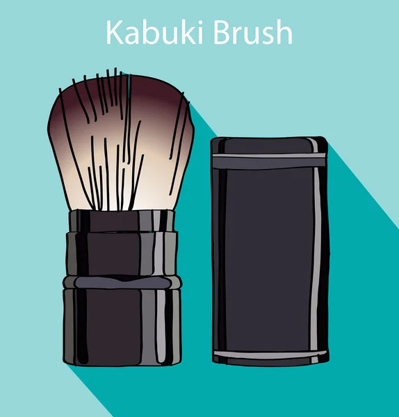 Kabukiborste i stil flet — Stock vektor