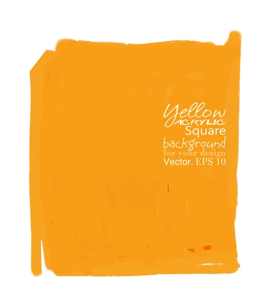 Yellow acrylic square — Stock Vector